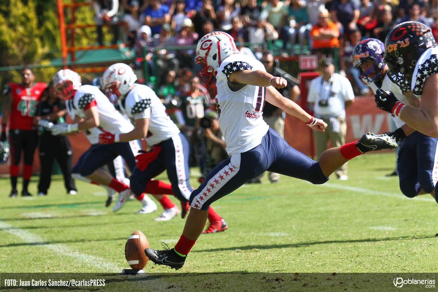 Tazón Azteca México vs Estados Unidos, en futbol Americano Poblanerías en línea