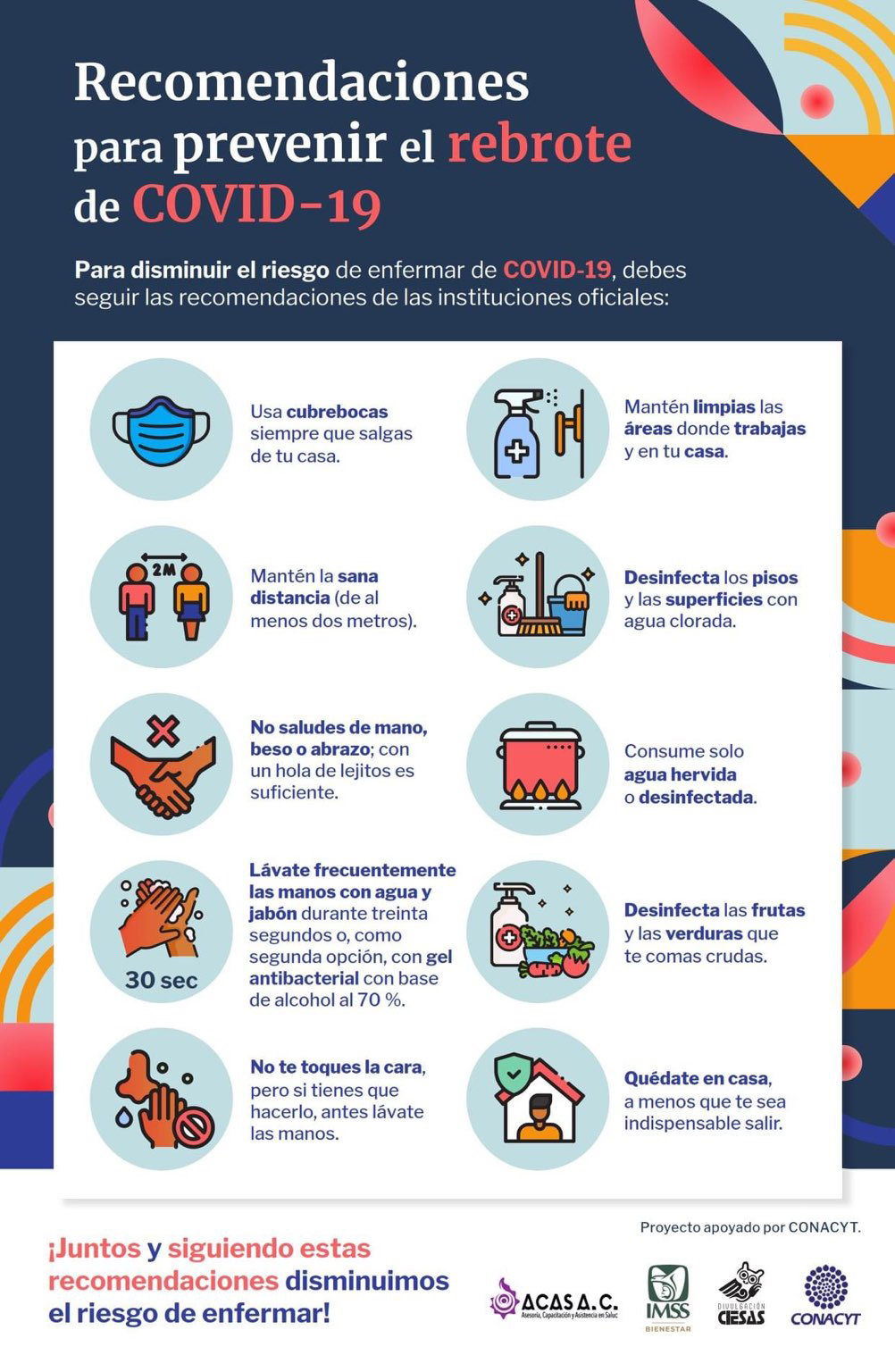 Hábitos para prevenir contagios de COVID