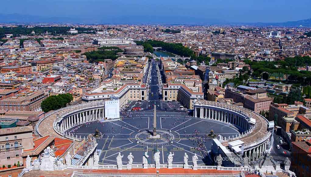 Vista aérea de la Ciudad del Vaticano